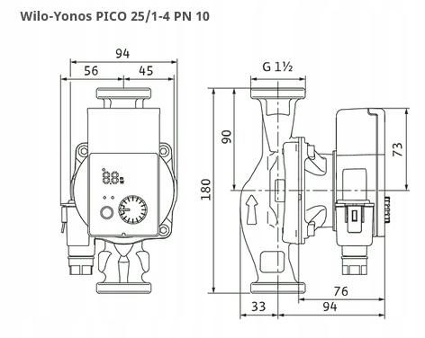 Wilo Pompa Wilo-Yonos PICO PLUS 25/1-4 /180 48h