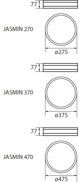 KANLUX Plafoniera drewniana JASMIN 270-WE E27 wenge