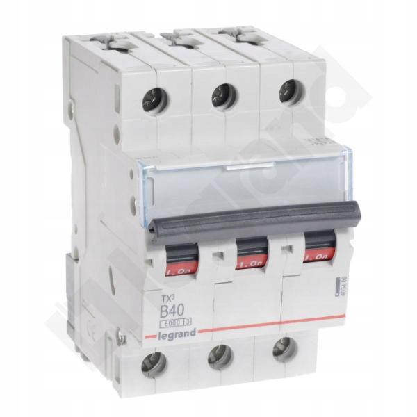 LEGRAND Wyłącznik nadprądowy S 303 3P B 40A 6000A TX3