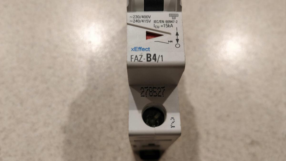 EATON Wyłącznik nadprądowy serii 15 kA 1-biegunowy FAZ-B4/1