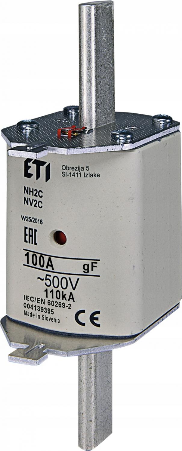 ETI Wkładka topikowa szybka NH2/WT-2C GF 100A/500V