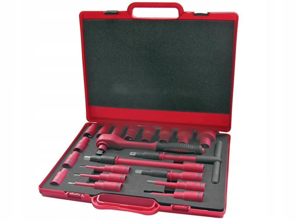 Zestaw kluczy nasadowych VDE 1/2 eco w walizeczce