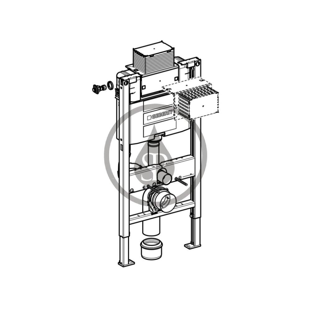 Stelaż do WC spłukiwanie 2/4 L GEBERIT Duofix Omega H98 500 x 120 x 980 mm