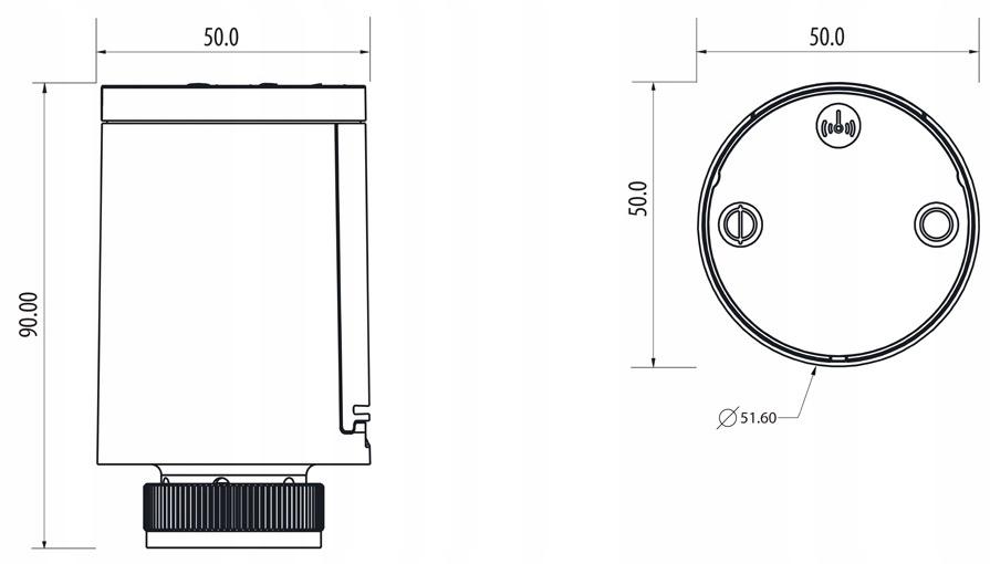 Głowica termostatyczna elektroniczna SALUS TRV10RFM, M30x1,5 mm, bateryjna