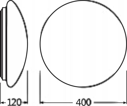 LEDVANCE Plafon LED SURFACE CIRCULAR 400 24W 3000K 1920lm, IP44, biały
