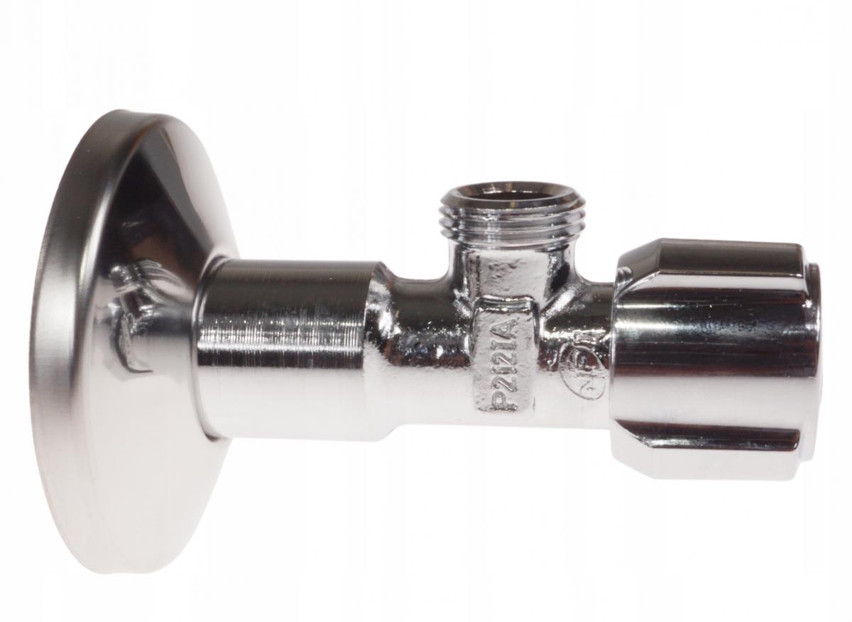 Zawór kątowy regulacyjny Comfort 1/2x3/8 bez nakrętki, chrom