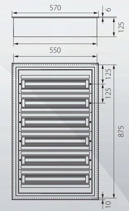 Rozdzielnica podtynkowa 6x24 moduły IP54 DARP-144 QUITELINE