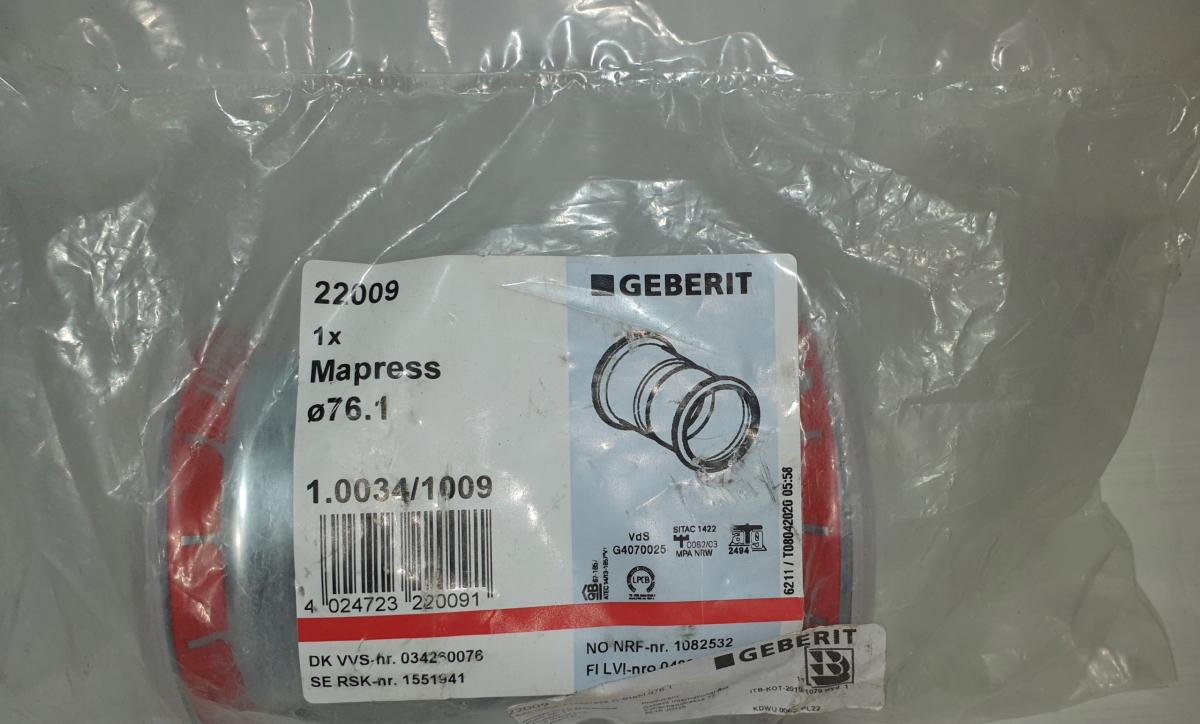 GEBERIT Mufa Geberit Mapress C-Stahl d76,1