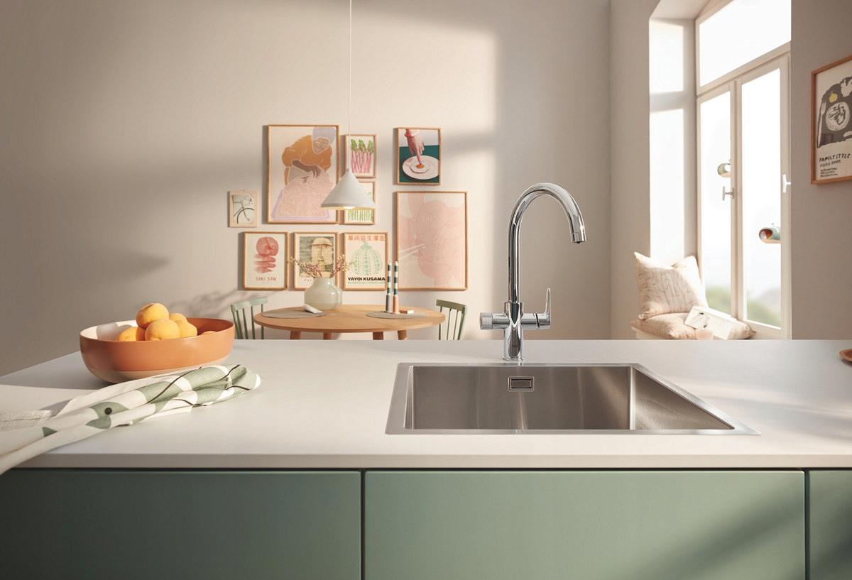 Bateria filtrująca Grohe Blue Pure BauCurve z obracaną w zakresie 150 wyle