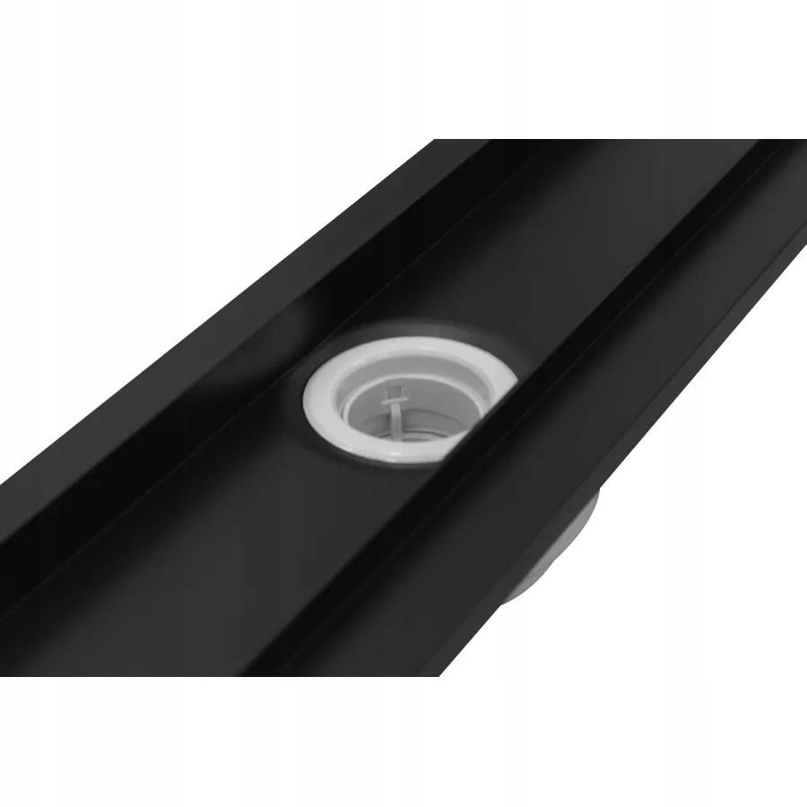 SCHEDPOL Odpływ liniowy Base-Low Black Standard Plus 80x8x7 do zab płytkami