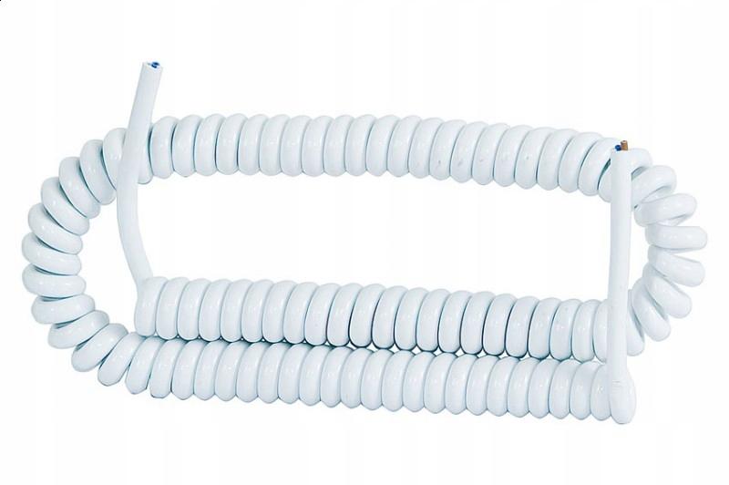 F-ELEKTRO Przewód spiralny 05VVH8-F 3x1,5mm2 - 5m - biały