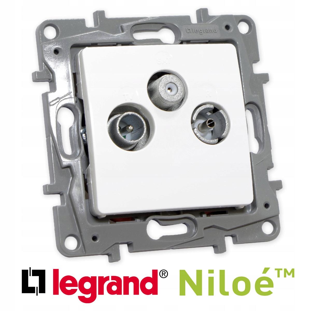 LEGRAND Gniazdo TV-RD-SAT końcowe typu gwiazda 1,5 DB biały NILOE