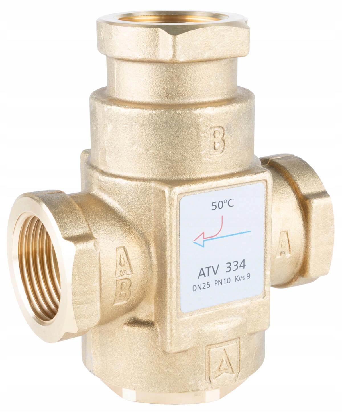 AFRISO Zawór temperaturowy ATV 334, DN25, Rp 1 cal, kvs 9, 50°C