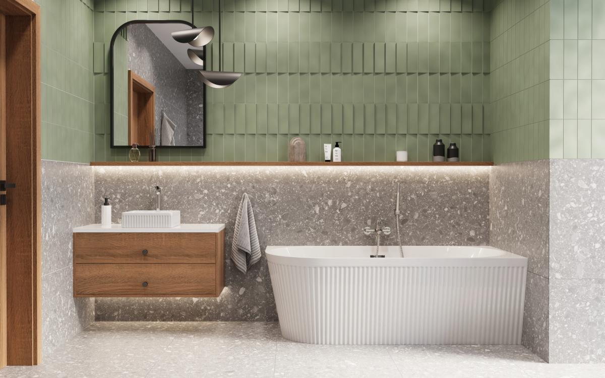 INVENA BATERIA UMYWALKOWA WYSOKA ALONIA INVENA TREND, CHROM