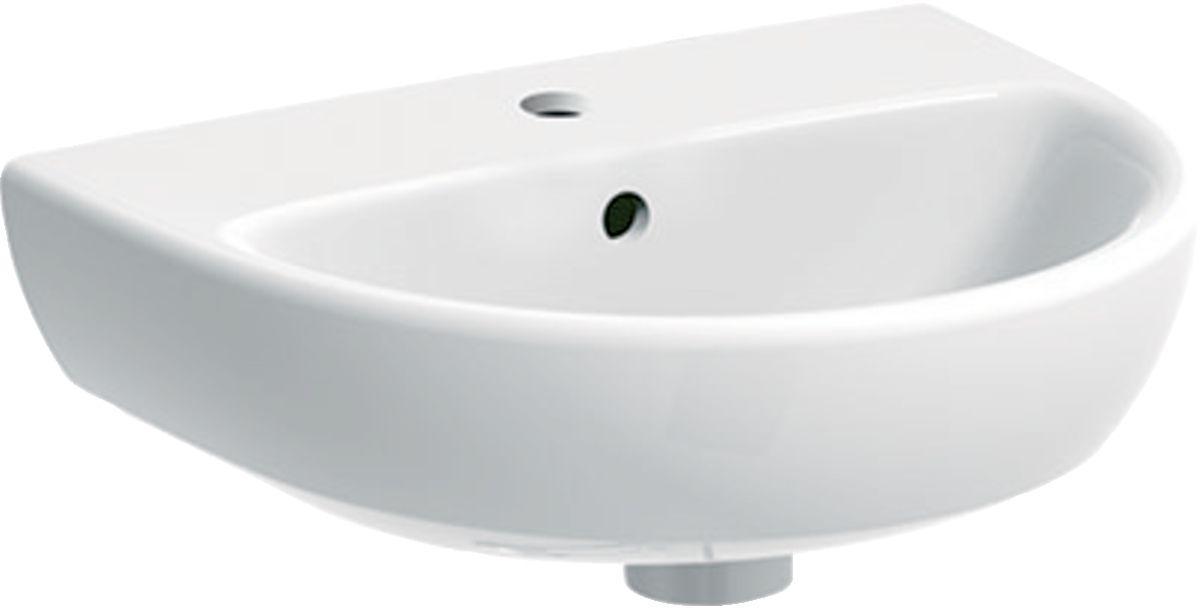 Umywalka kompaktowa Selnova B45 cm, H17 cm, T37 cm, z przelewem, z otworem