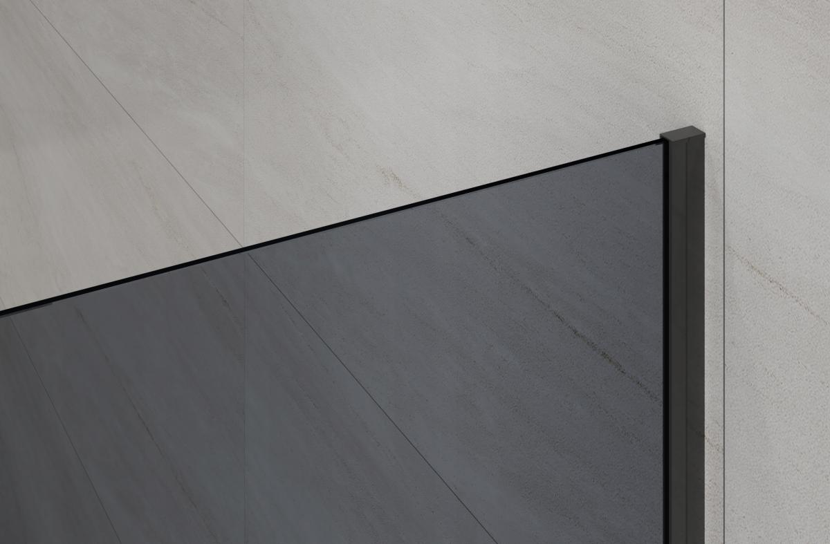 INVENA KABINA WALK-IN II TREND 80X200CM GRAFIT 8MM SHINY-GLASS CZARNY