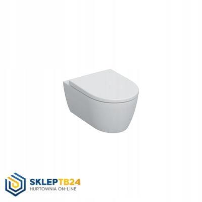 Zestaw wiszącej miski WC iCon, lejowa, B35.5 cm, H37.5 cm, T53 cm, ukryte m