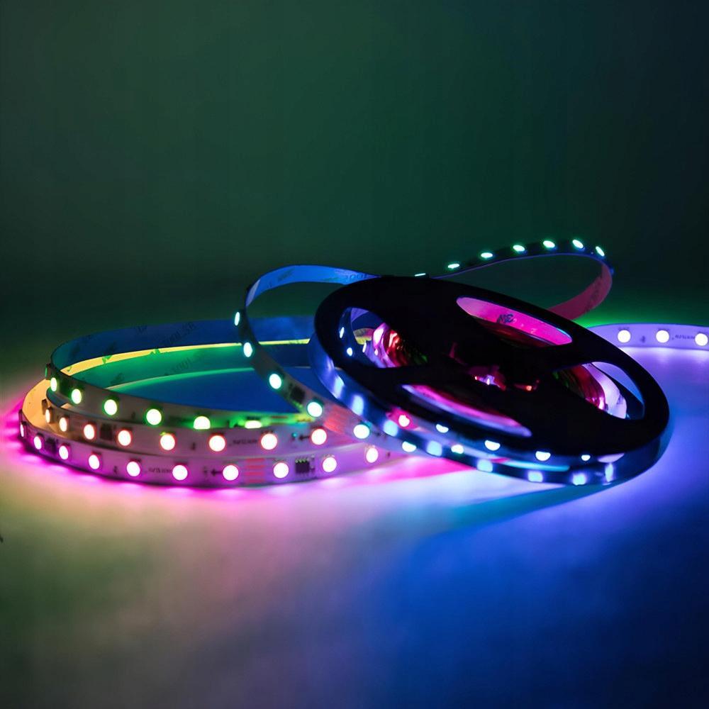 Taśma LED NEXTEC, 24V, 5050, 14,4W, 60 LED, IP67, RGB Digital IC, SM16703/W