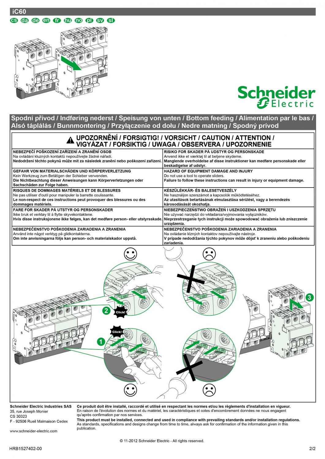 SCHNEIDER ELECTRIC Wyłącznik nadprądowy K60N-C25-3 C 25A 3-biegunowy