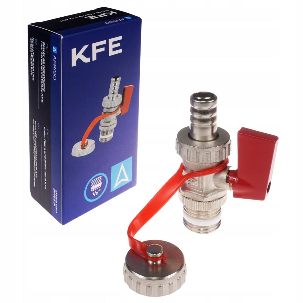 Zawór spustowy niklowany do napełniania i opróżniania instalacji KFE 1/2