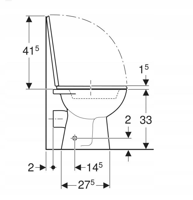 GEBERIT Zestaw stojącej miski WC dla dzieci Bambini z deską sedesową
