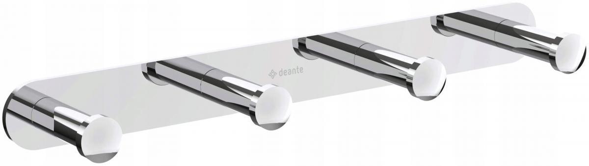 Haczyk poczwórny Jaśmin na listwie, chrom