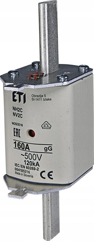 ETI Wkładka topikowa przemysłowa zwłoczna KOMBI NH2C gG 40A/500V
