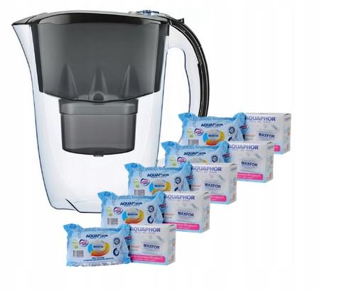 Dzbanek Aquaphor Amethyst 2,8 l ze wskaźnikiem wymiany wkładu + wkład Maxfo