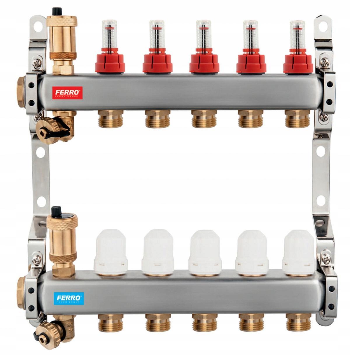 Rozdzielacz 9-ob FERRO RED INOX Premium 3/4GW