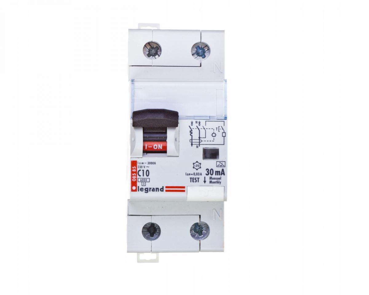 LEGRAND Wyłącznik różnicowonadprądowy P 312 2P C 10 A 30 mA typ A serii DX3