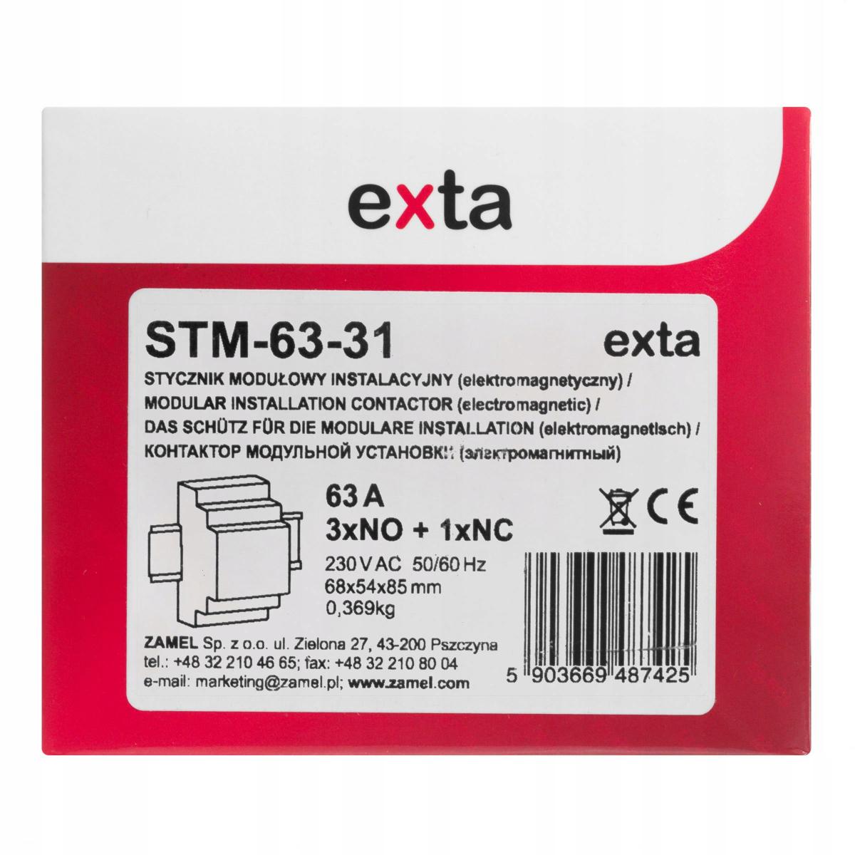 ZAMEL Stycznik modułowy instalacyjny 63A, 3xNO + 1xNC, 230V AC STM-63-31
