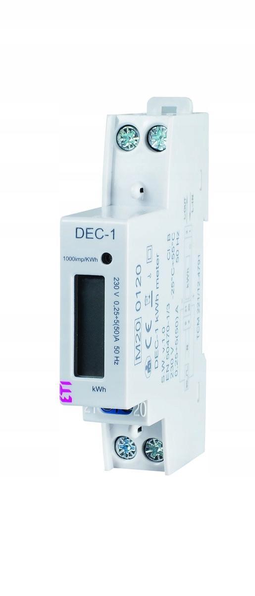 ETI Wskaźnik zużycia energii 1-fazowy DEC-1