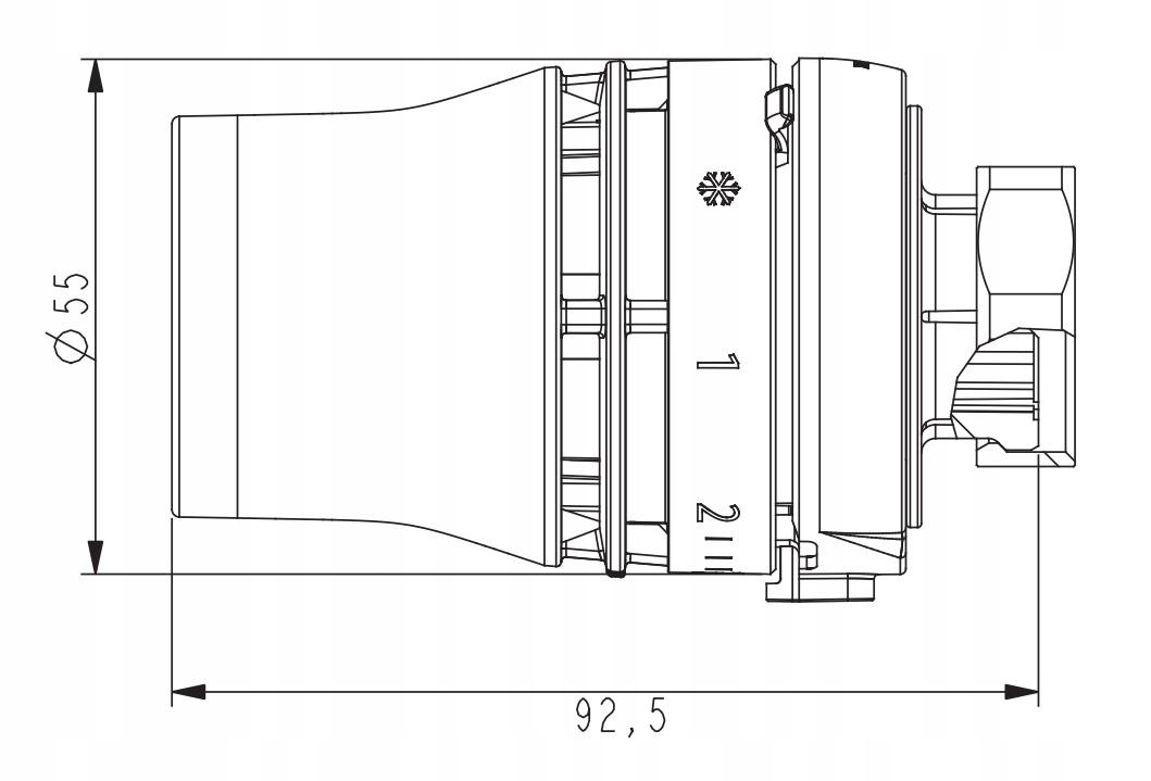 Głowica termostatyczna REDIA Box z połaczeniem RA click