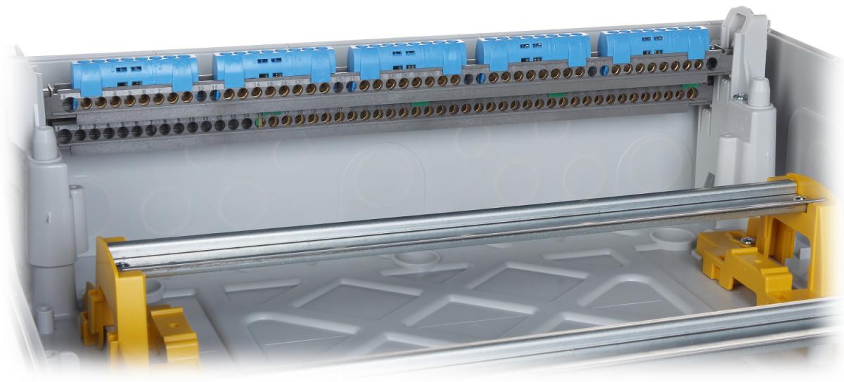 Rozdzielnica natynkowa RN65 IP65 z listwami 4x18 modułowa (72 modułowa)
