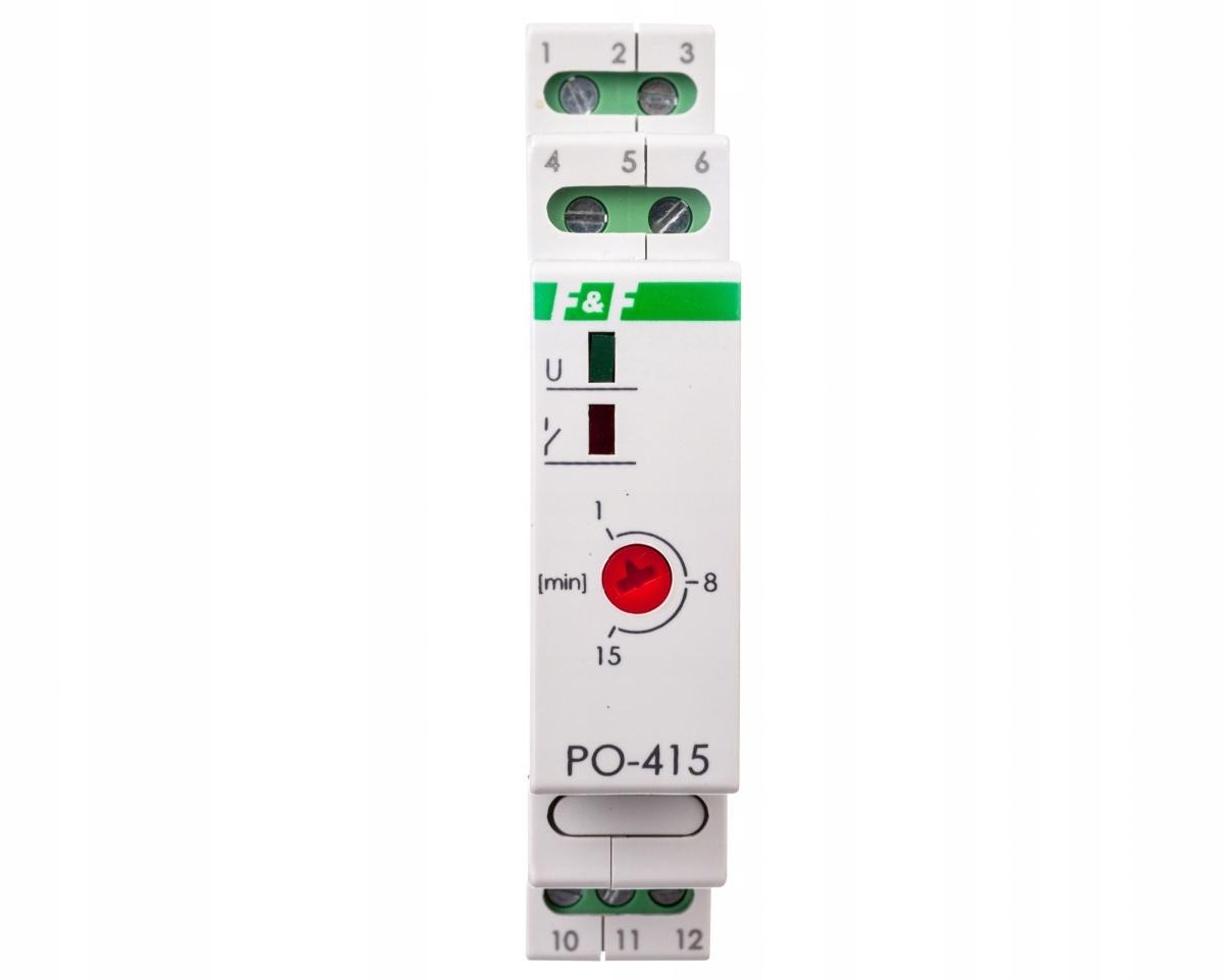 Przekaźnik czasowy PO-415 z opóźnionym odpadaniem, styki: 1P, U=24V, I=10A,