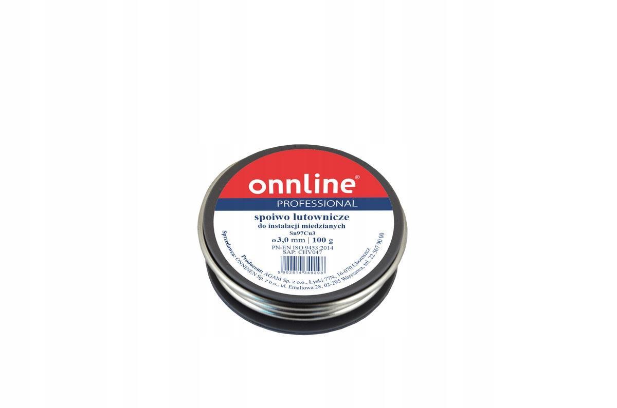 ONNLINE Spoiwo lutownicze/lut miękki Sn97Cu3 3,0mm 100g