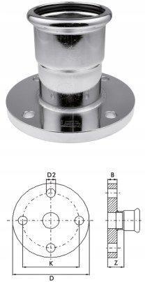 KAN-therm Kołnierz PN16 Steel - 54 DN50