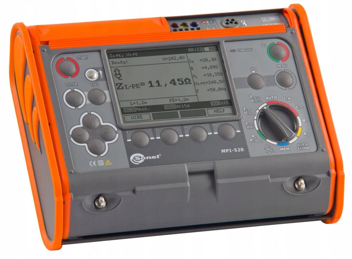 MPI-520 Wielofunkcyjny miernik parametrów instalacji elektrycznych z Certyf
