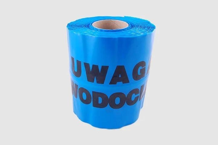 Folia LDPE / taśma ostrzegawczo-lokalizacyjna z nadrukiem WODOCIĄG, kolor