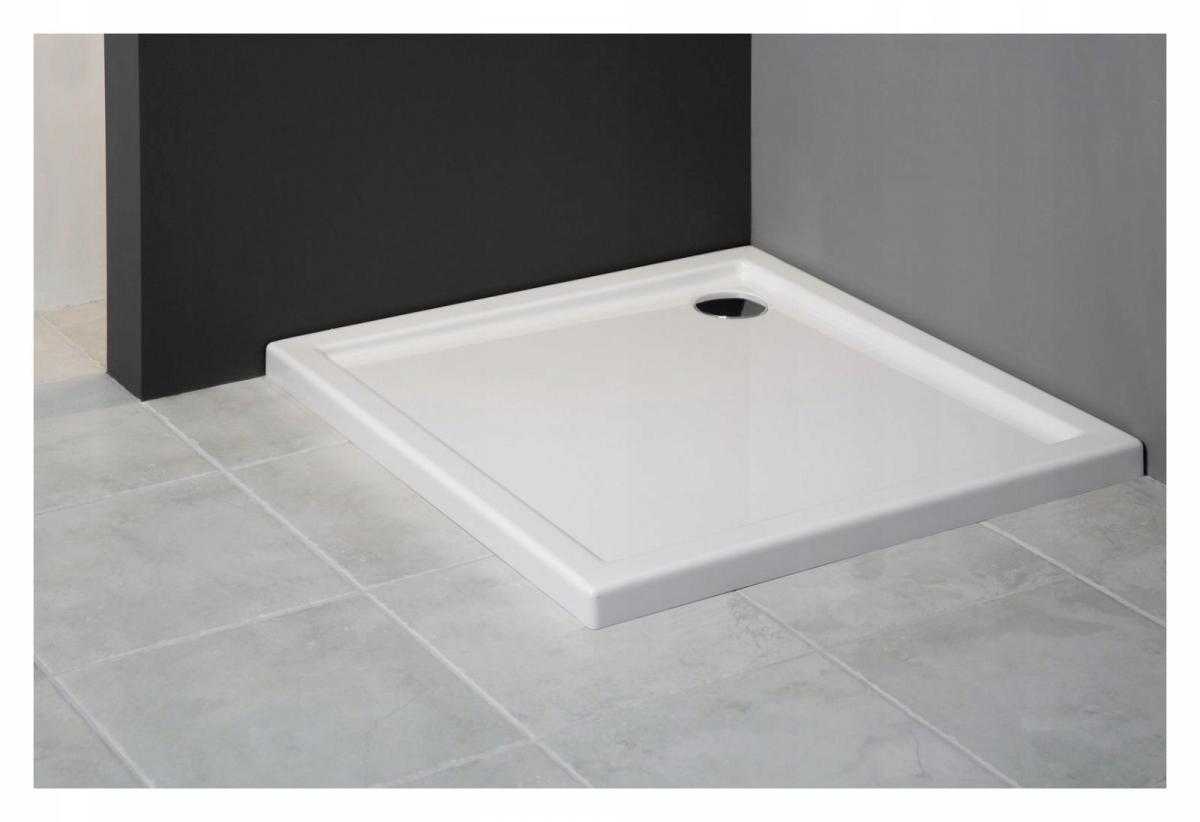 SCHEDPOL Brodzik akrylowy Standard 90x90x5 / 3 cm kwadratowy Caspar