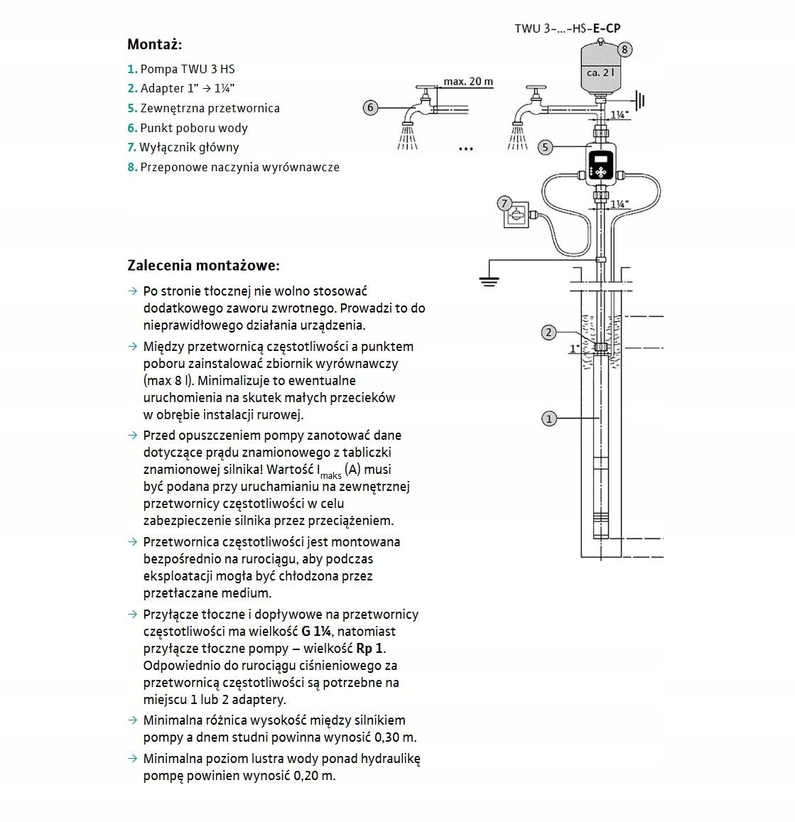 Zestaw STABILNE CIŚNIENIE Wilo-Sub TWU3.03-05-HS-ECP-B 90m 1x230V 48h