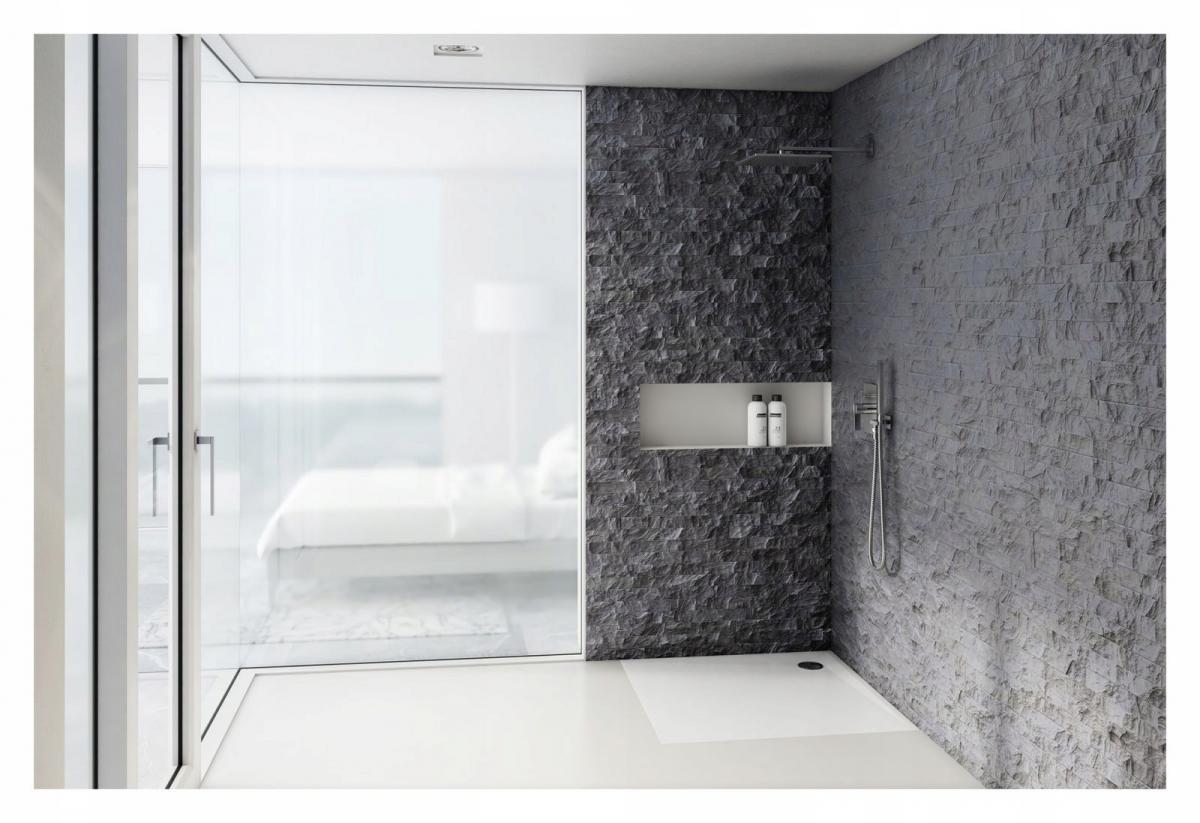 SCHEDPOL Brodzik kompozytowy Etrusco Stabilsound Plus 90x90x3 cm kwadratowy