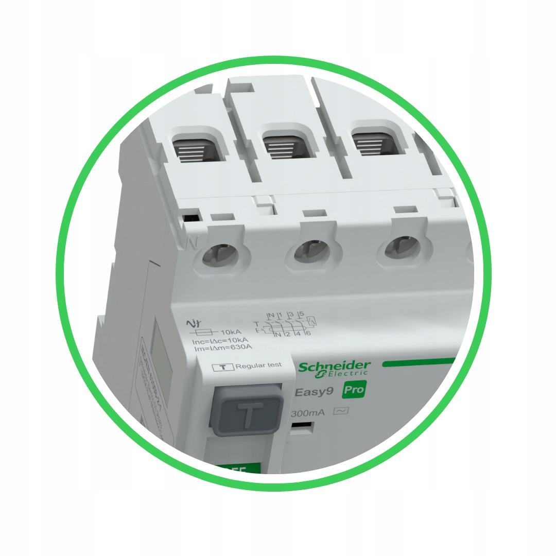 Wyłącznik różnicowoprądowy Easy9 Pro EZ9D-25-4-30-A 25A 4-biegunowy 30mA ty