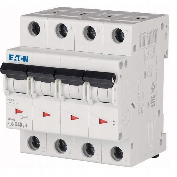 EATON Wyłącznik nadprądowy 6kA PL6-D40/4
