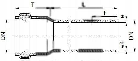 Rura kanalizacyjna zewnętrzna PVC 200X4.9X1000 SN4 KL.N ML (multilayer, spi