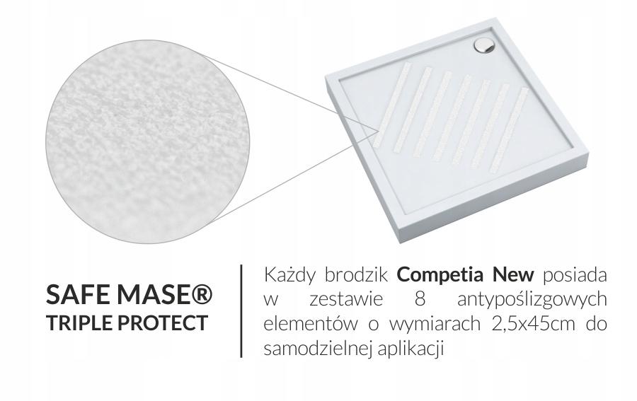 Brodzik akrylowy 3.4645 z zintegrowanym nośnikiem Stabilsound z przeciągnię