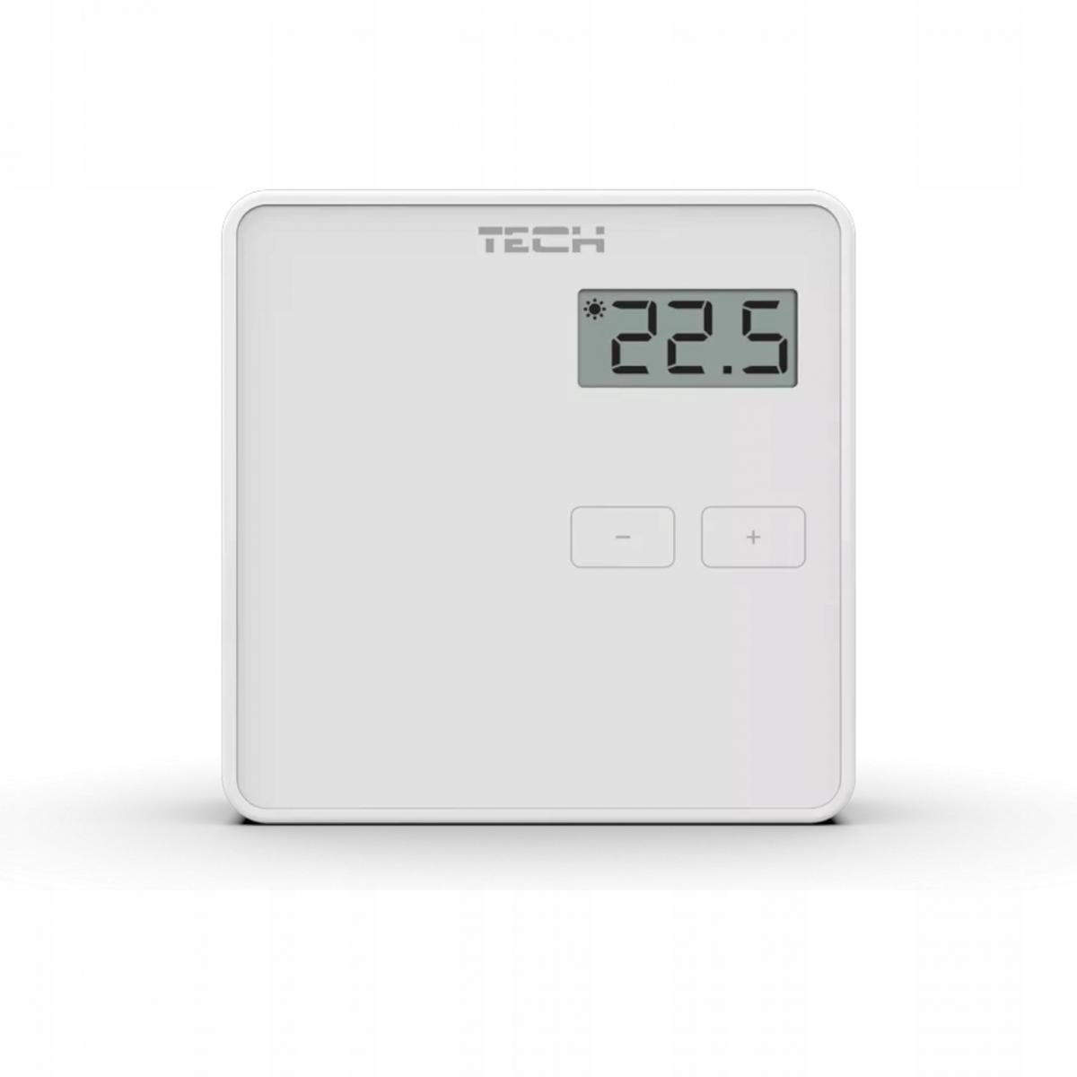 Regulator pokojowy dwustanowy przewodowy TECH ST-294 v1 biały
