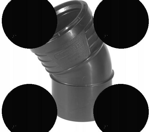 Kolano 160/30°, SITECH+ czarny