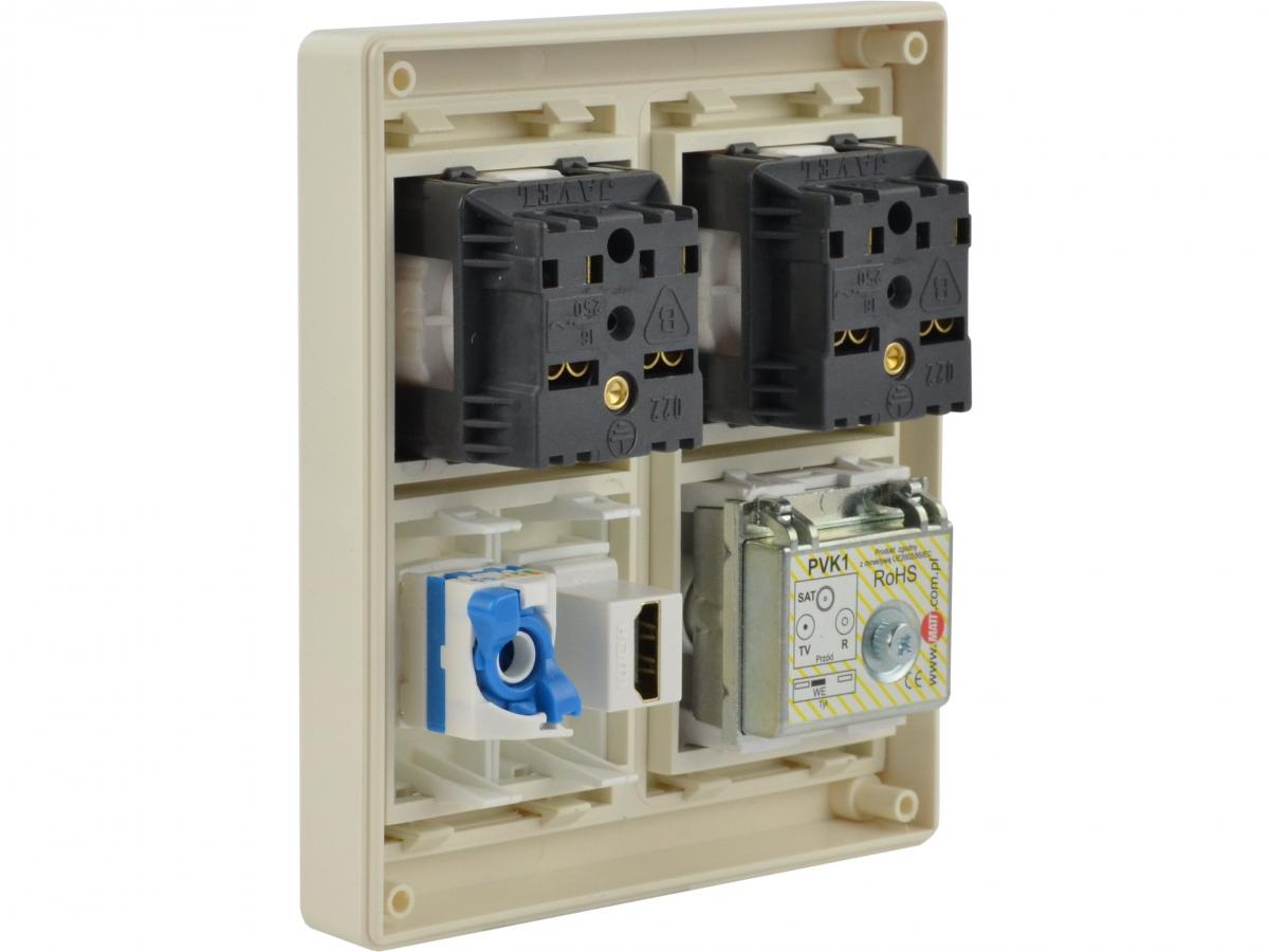 Puszka podłogowa (floorbox) 6M (45x45) regulowana głębokość, do podłogi tec