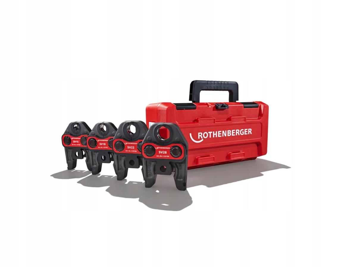 Zestaw szczęk zaciskowych standard w walizce ROCASE, SV 15-18-22-28 mm